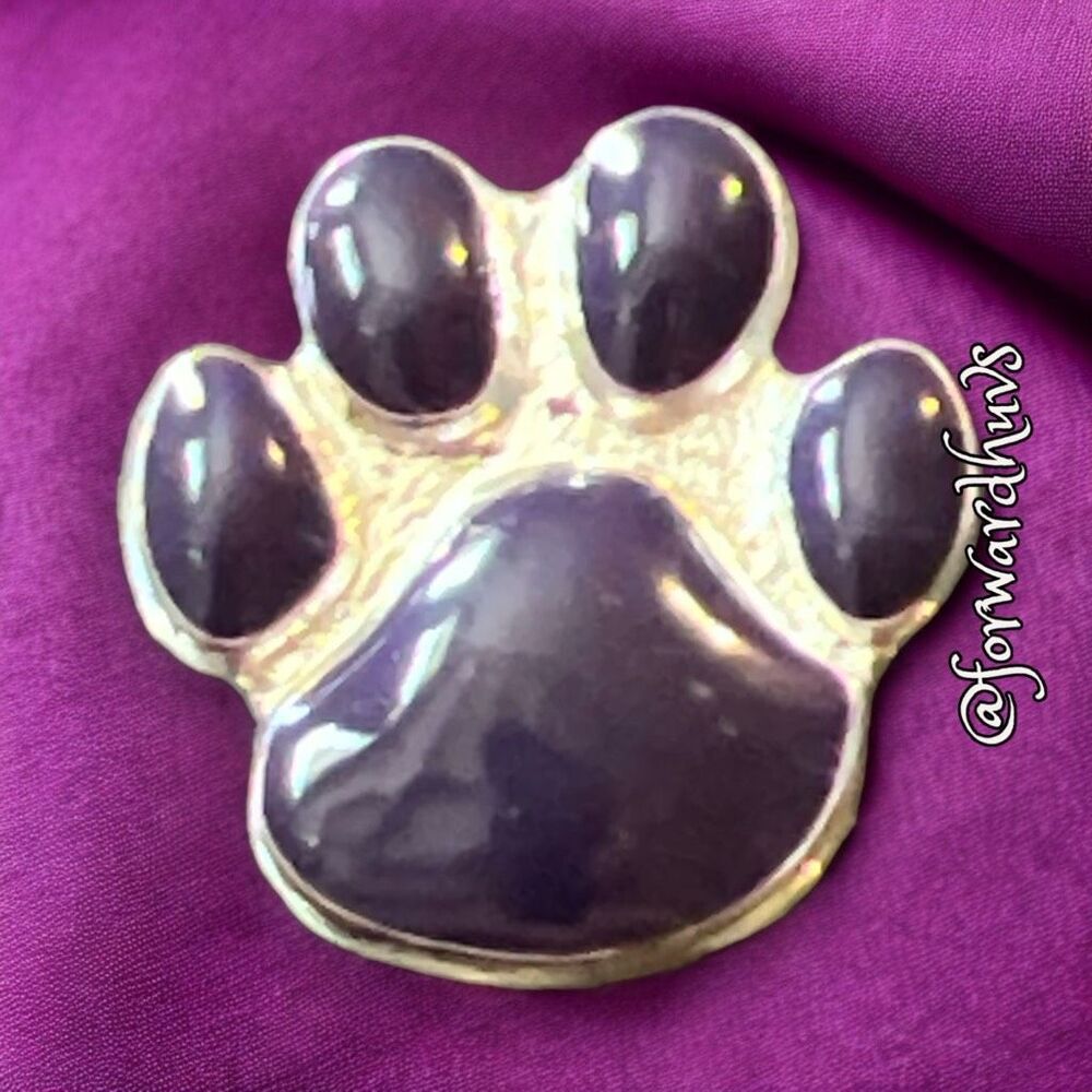 Purple Paw Print Pin